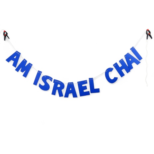 [G0308] Farbige Girlande | Am Israel Chai